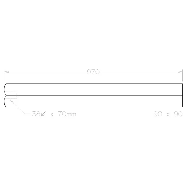 970mm Extension Timber Stair Posts (American Oak) - Image 4