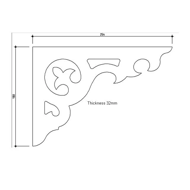 Verandah Bracket No.16 255x180x32mm - Image 3