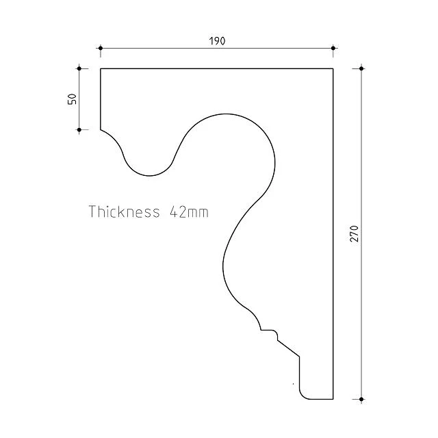 Eave Bracket No.2 190x270x42mm - Image 3