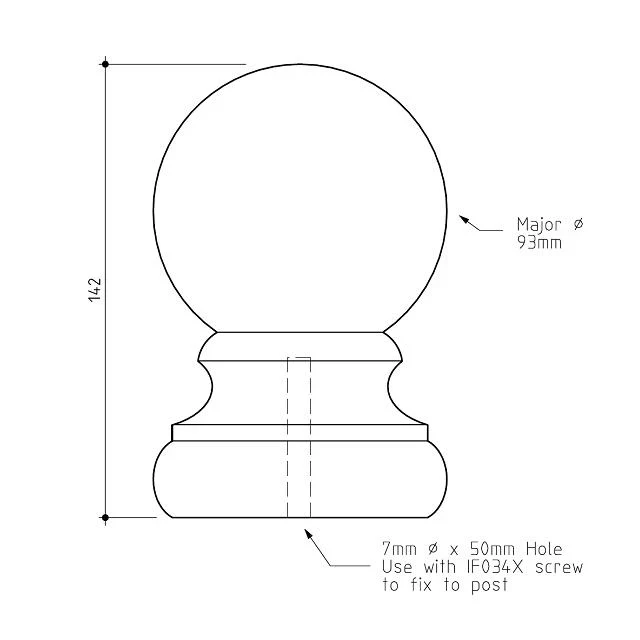 Ball Fence Post Capitals 93 diameter - Image 3