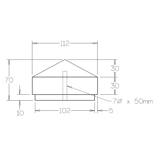 Pointed Fence Post Capital for 112sq Post - Image 4