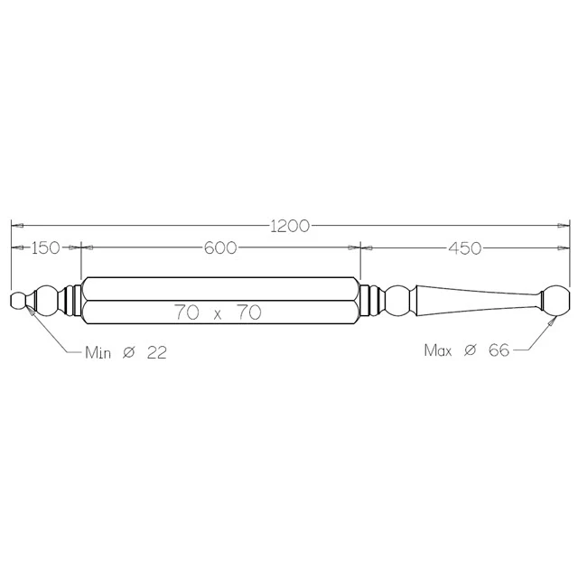 Turned Roof Finials 1200x68sq - Image 3
