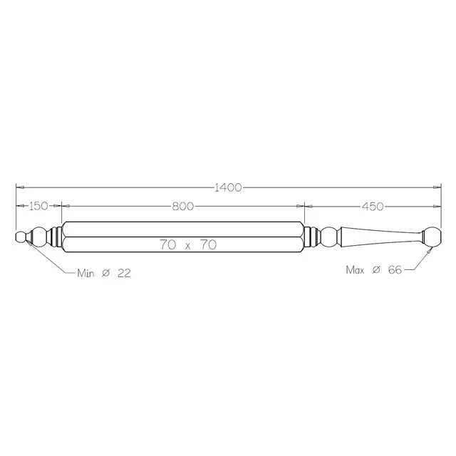 Turned Roof Finials 1400x68sq - Image 3