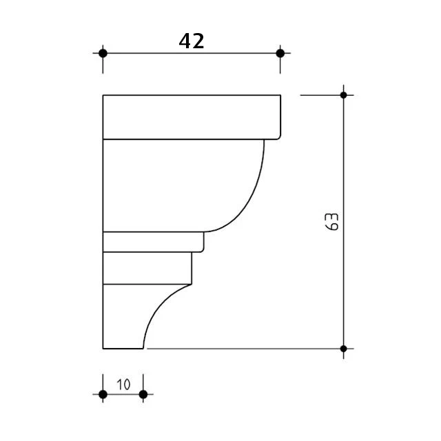 Large Post Capital Moulding (890mm Length) - Image 4
