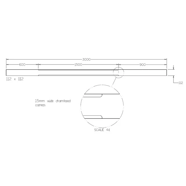 Chamfered Verandah Posts 3000x112sq - Image 4