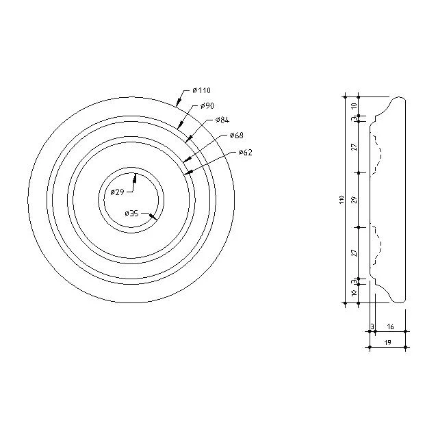 110mm diameter Rosette - Image 3