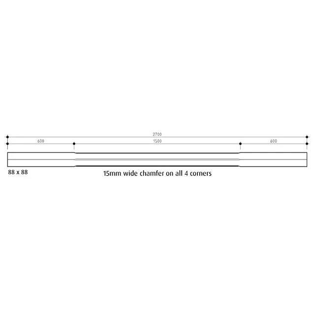 Chamfered Verandah Posts 2700x88sq - Image 4
