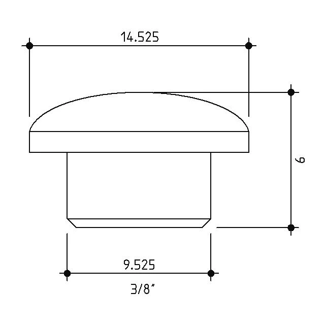 9.5mm (3/8 inch) Timber Cover Buttons (Pine) - Image 3