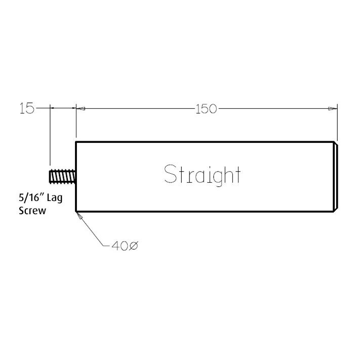 150mm Mid-Century Straight Leg (Oak) - Image 3