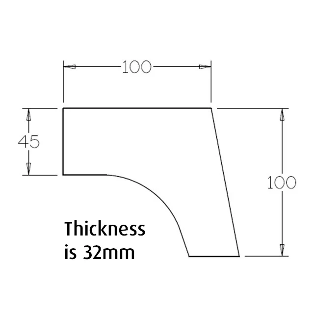 100mm Mid-Century Splayed Leg (Oak) - Image 3