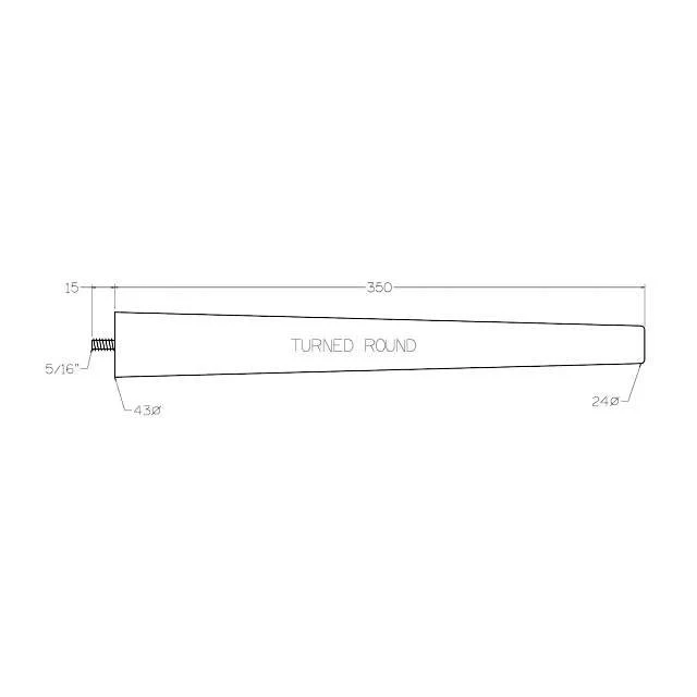 350mm Slim-Line Turned Furniture Legs (Pine) - Image 3
