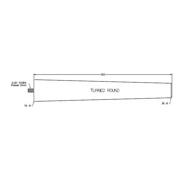 350mm Regular-Line Turned Furniture Legs (Pine) - Image 3