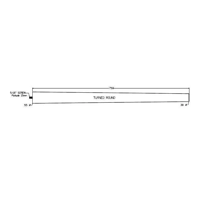 750mm Regular-Line Turned Furniture Legs (Oak) - Image 3