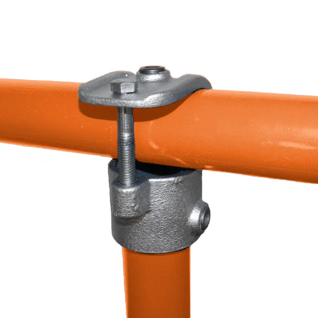 Clamp On T (Open) for 42mm Galvanised Pipe