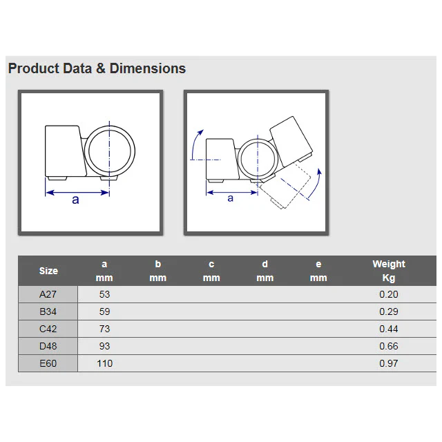 Swivel Short T for 60mm Glavanised Pipe - Image 3