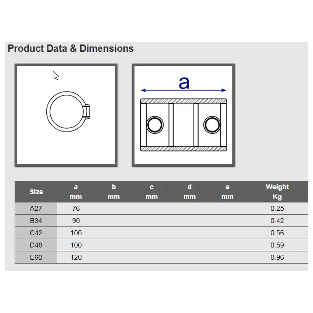 External Sleeve Joiner for 42mm Galvanised Pipe - Image 2
