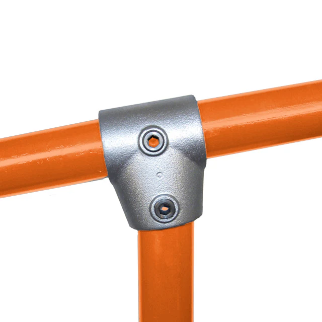 Sloping Short T (0-11 degrees) for 42mm Galvanised Pipe