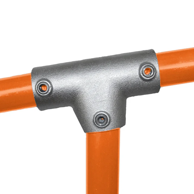 Sloping Long T (0-11 degrees) for 34mm Galvanised Pipe