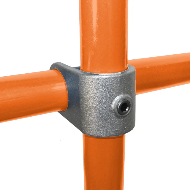 Clamp-on Crossover for 48mm Galvanised Pipe