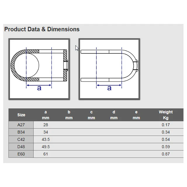 Clamp-on Crossover for 48mm Galvanised Pipe - Image 2