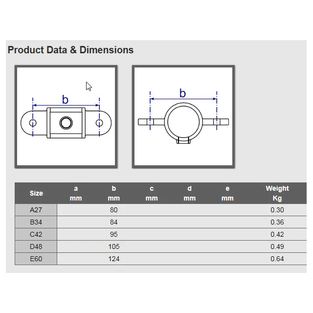 Straight Connector for 42mm Galvanised Pipe - Image 2