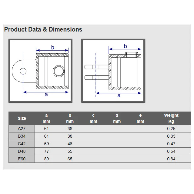 Single Swivel (Female Fitting) for 48mm Galvanised Pipe - Image 2