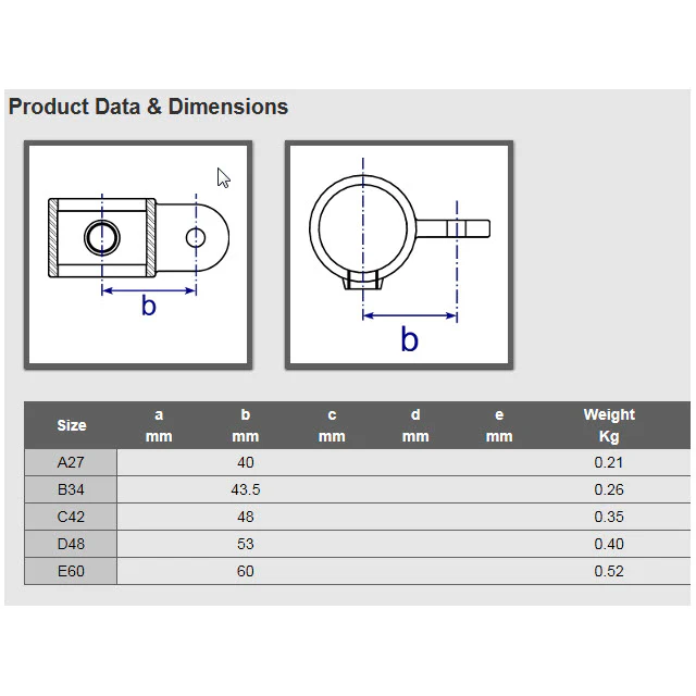 Single Swivel (Male Fitting) for 48mm Galvanised Pipe - Image 2