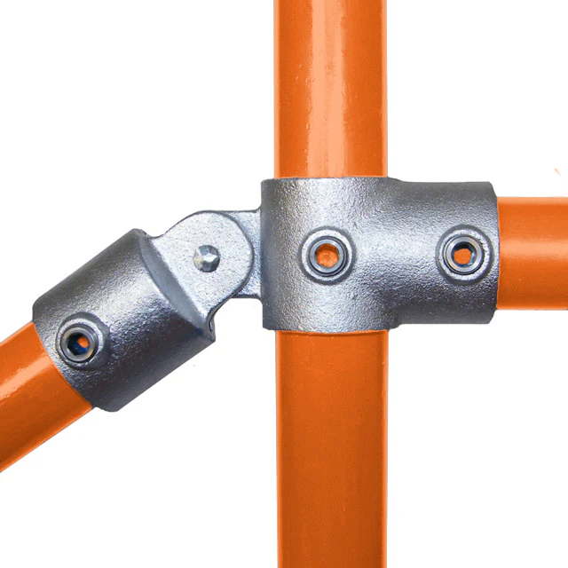 Single Swivel T for 48mm Galvanised Pipe