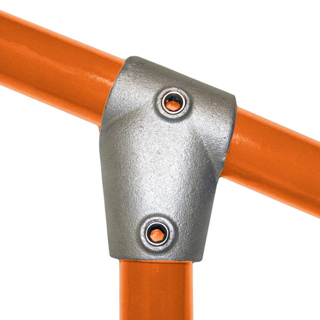 Sloping Short T (11-29 degrees) for 48mm Galvanised Pipe