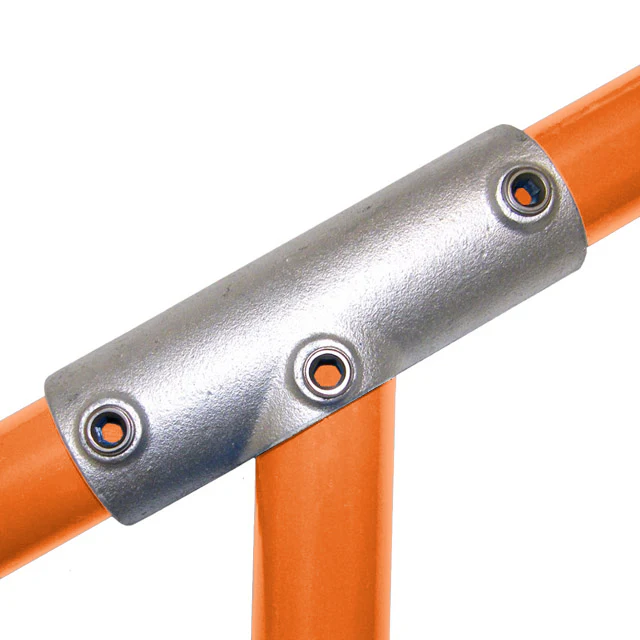 Sloping Long T (11-29 degrees) for 48mm Galvanised Pipe