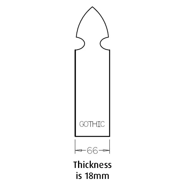 "Gothic" Fence Picket in Pine - Various Lengths - Image 2