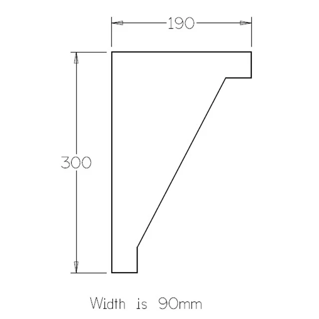 300x140x90 "Goodwood" Timber Corbels - Image 2