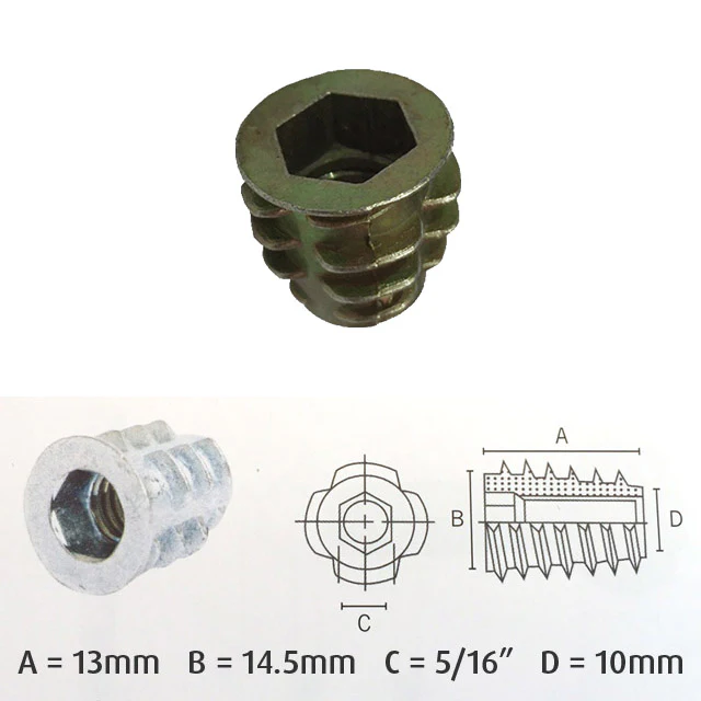 Insert Nut for 5/16 inch Lag Screws - Image 4