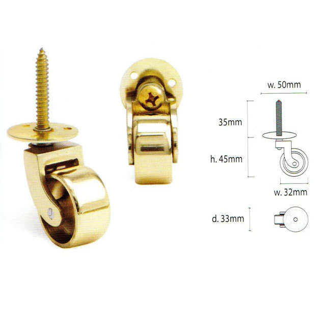 Castor - Brass - Image 3