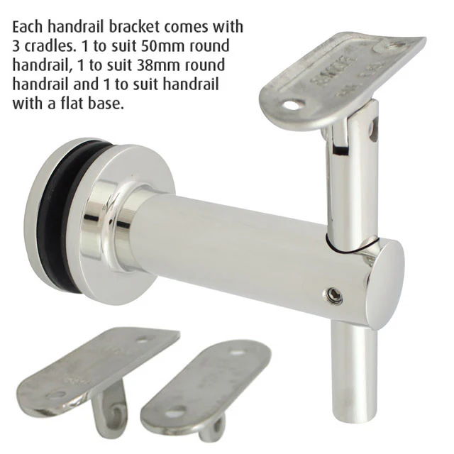 80mm Adjustable Bracket for Glass (Mirror) - Image 2