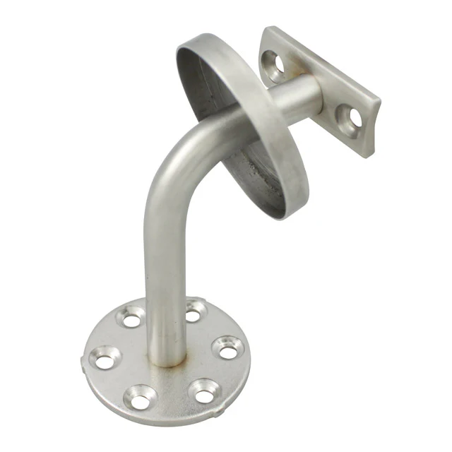 80mm Stainless Handrail Brackets - Curved Cradle (Satin) - Image 2