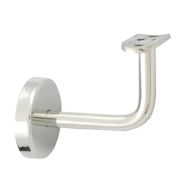 80mm Concealed Handrail Bracket - Curved Cradle (Mirror)