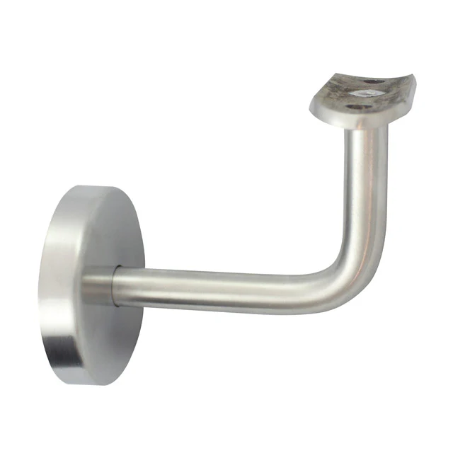 80mm Concealed Handrail Bracket - Curved Cradle (Satin)