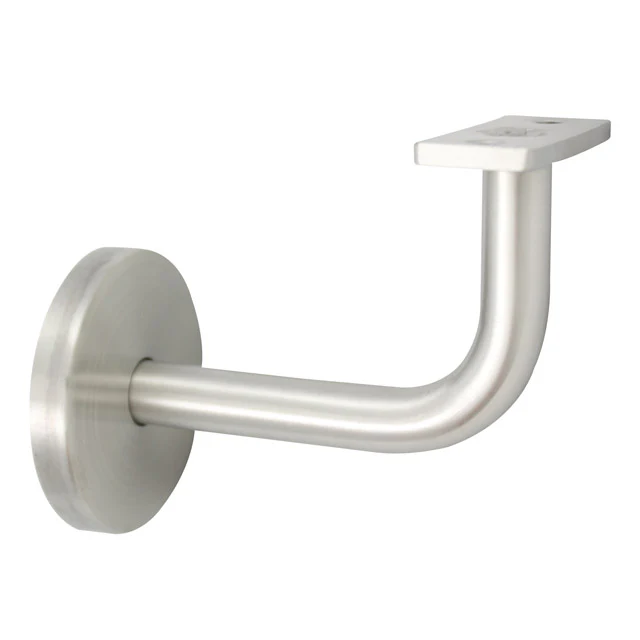 80mm Stainless Handrail Brackets - Flat Cradle (Satin)