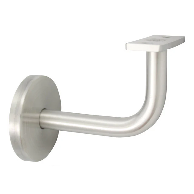 80mm Hollow Handrail Bracket - Flat Cradle (Satin 304)