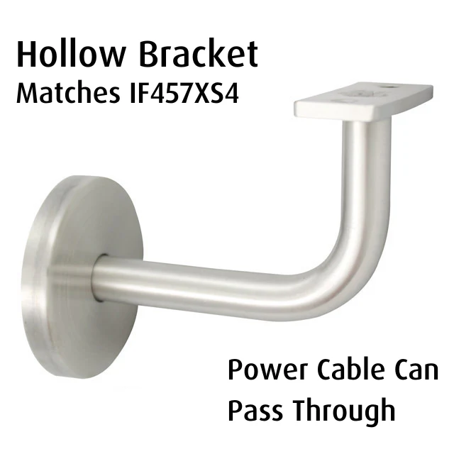 80mm Hollow Handrail Bracket - Flat Cradle (Satin 304) - Image 2