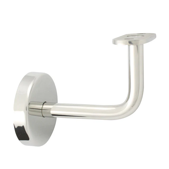 80mm Concealed Handrail Bracket - Flat Cradle (Mirror)