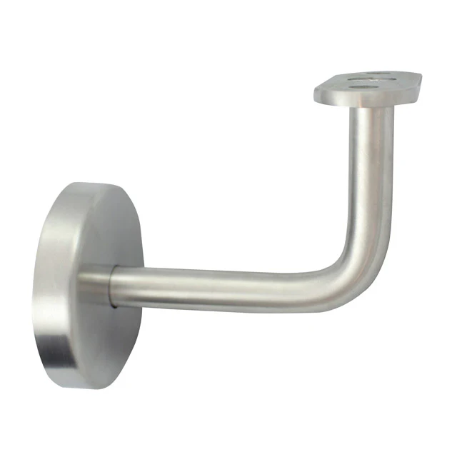 80mm Concealed Handrail Bracket - Flat Cradle (Satin)