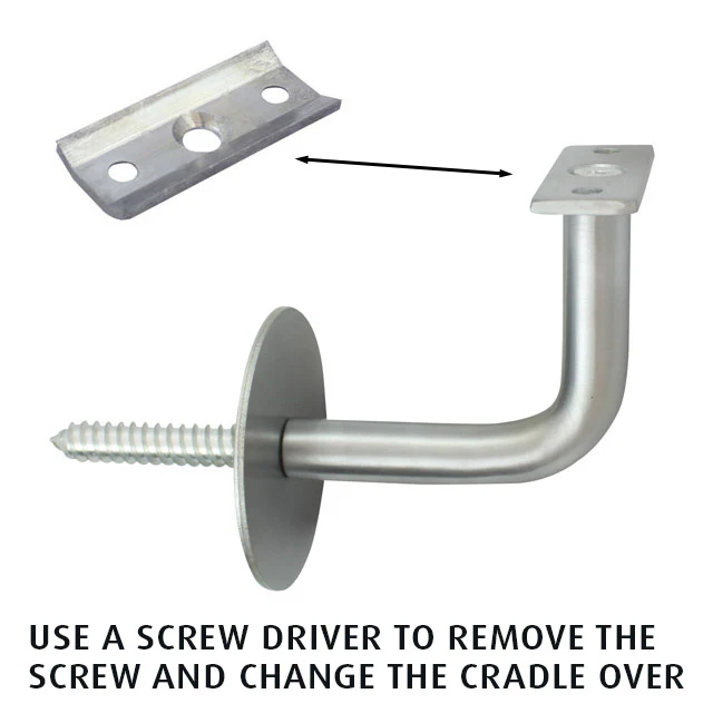 Satin Curved Plate For IF500XSC Handrail Brackets - Image 3