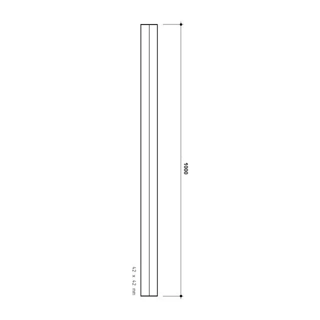Plain Timber Balusters 1000x42sq (American Oak) - Image 2