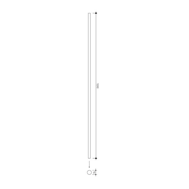 16mm round Plain Metal Balusters - Image 3