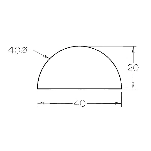 40mm diameter Half Dowel (Pine) - Bulk Buy / Random Lengths - Image 3