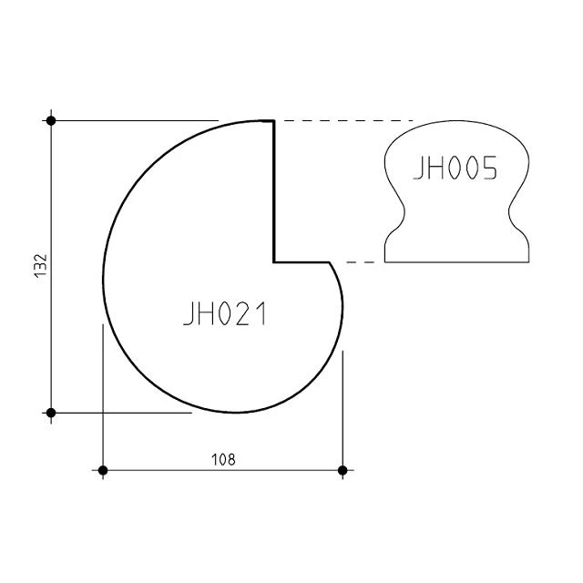 Heritage Handrail - End Scroll (American Oak) - Image 3