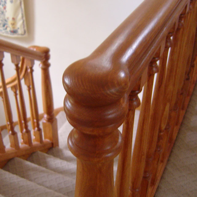 Heritage Handrail - Small Opening Post Cap (American Oak) - Image 2