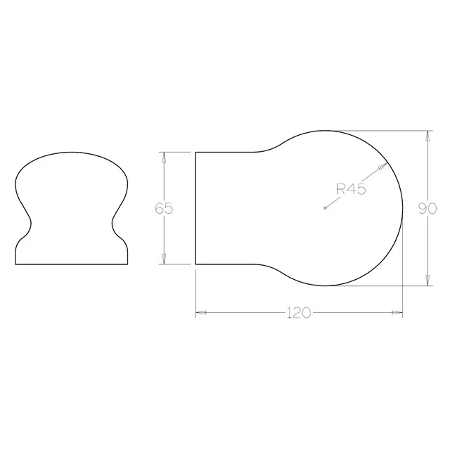 Heritage Handrail - Small Opening Post Cap (Pine) - Image 3